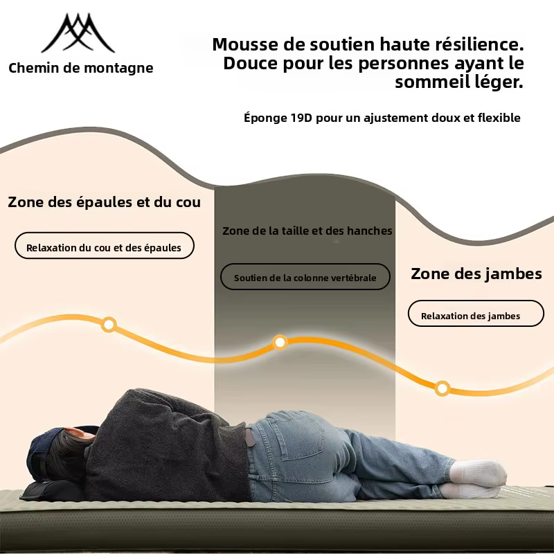 Matelas gonflable Mountainhiker édition améliorée 10 cm de hauteur
