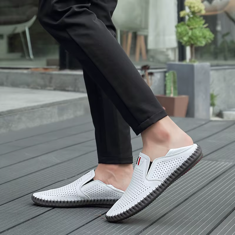 STRONGSHEN été hommes chaussures décontracté marque de luxe en cuir