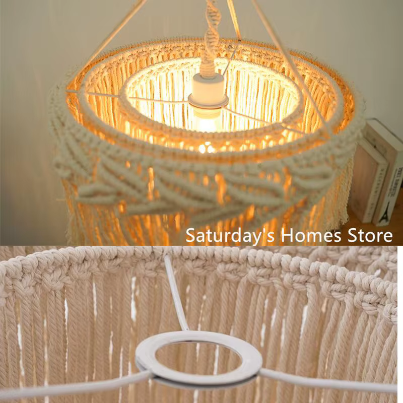 Lustre en macramé fait main