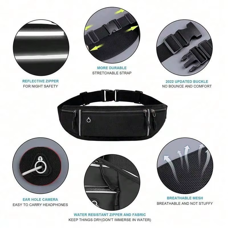 Sac de ceinture de sport professionnel pour hommes et femmes