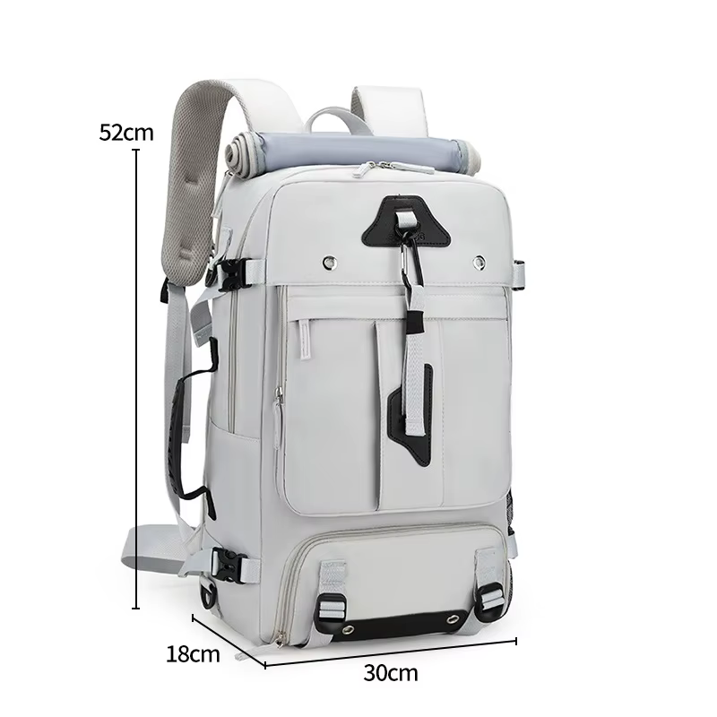 Sac à dos grande capacité 60L pour homme, extensible, pour voyage en extérieur, avec compartiment à chaussures, modèle 2026
