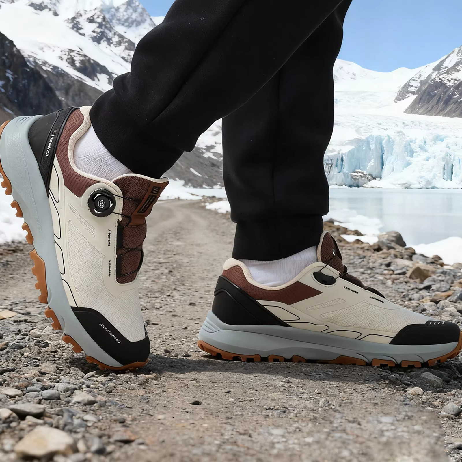 Baasploa randonnée baskets nouveau bouton rotatif haute qualité chaussures de plein air mâle en cuir de luxe concepteur