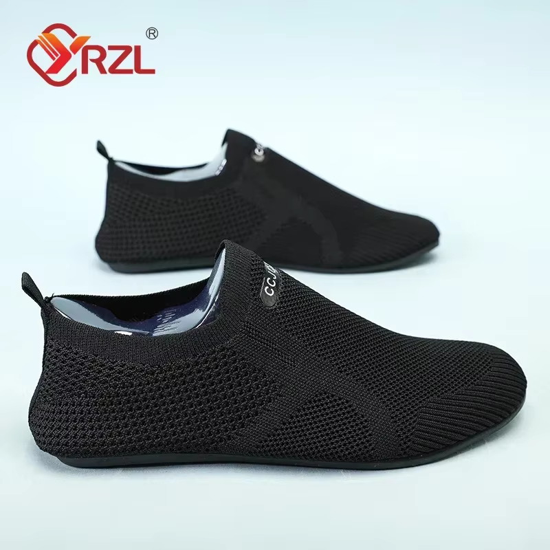 YRZL-Mocassins en Maille pour Homme, Chaussures de Marche Plates, Respirantes, Antidérapantes, Décontractées, d'Été, de Haute Qualité