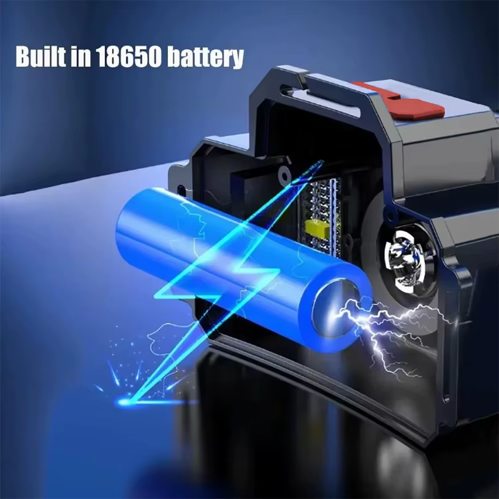 Lampe frontale LED rechargeable puissante avec zoom télescopique