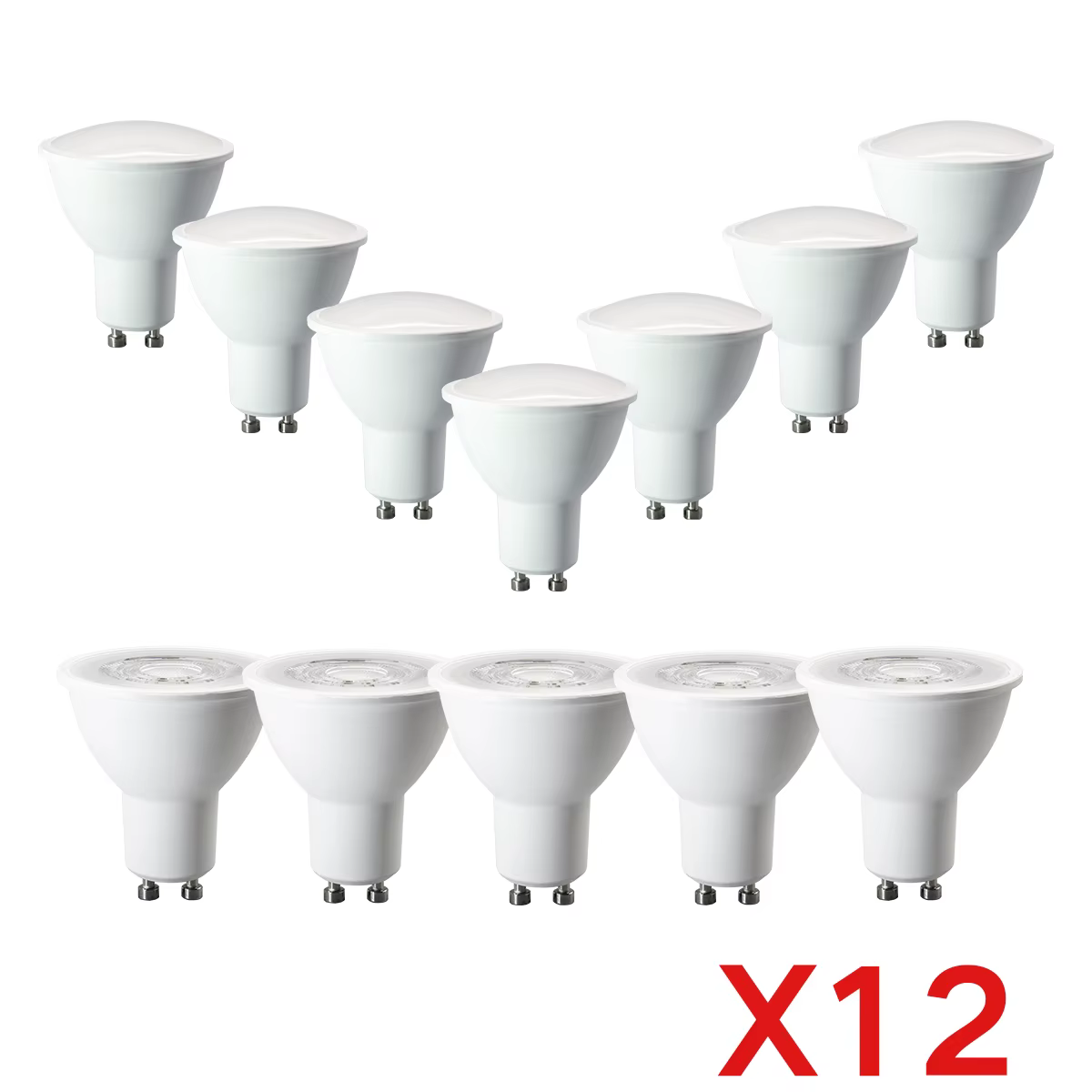 12 pièces LED GU10 ampoule lampes projecteur 3W 5W 6W 7W 8W 9W LED s lumière pas de scintillement lumière du jour éclairage blanc 3000K-6000K pour la maison Foco