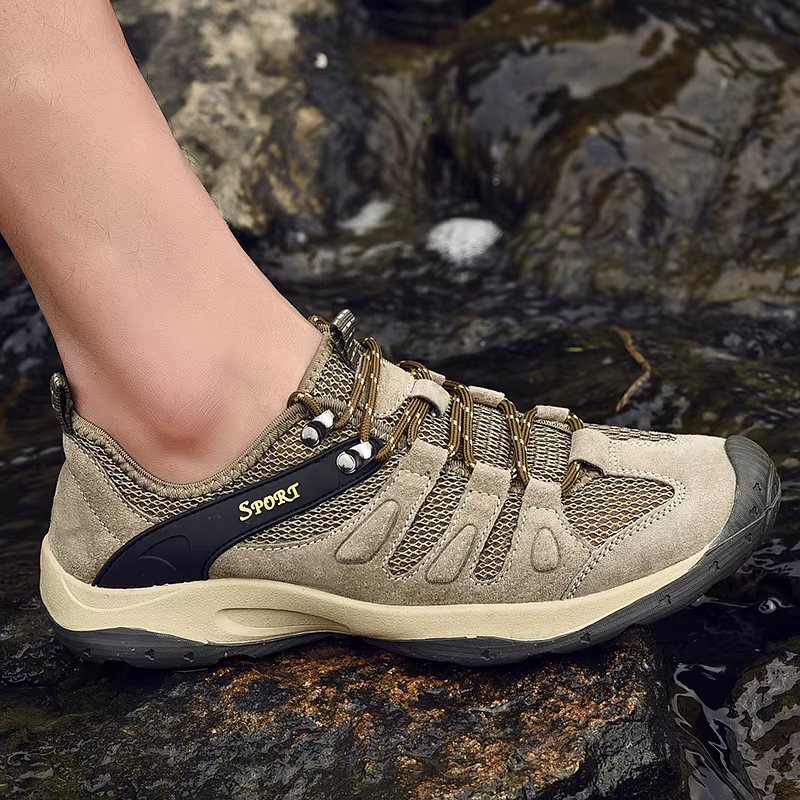 HIKEUP – chaussures d'alpinisme en cuir véritable pour hommes