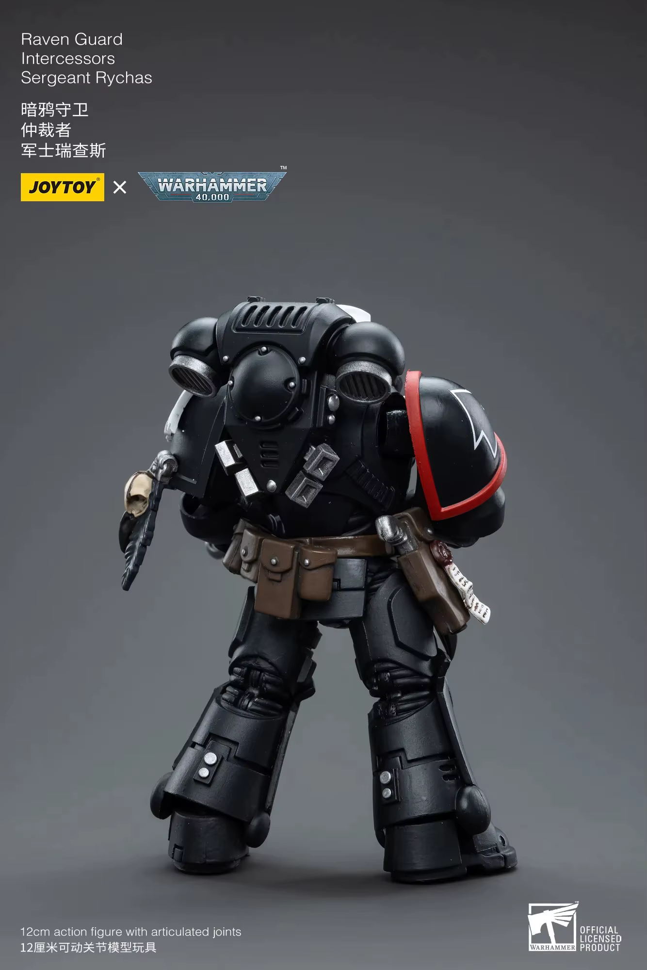 【Accessoires】Figurines d'action Joytoy Warhammer 40K 1/18, modèle de jouet Sergeant Rychas des Intercessors de la Garde Raven, 3,75 pouces