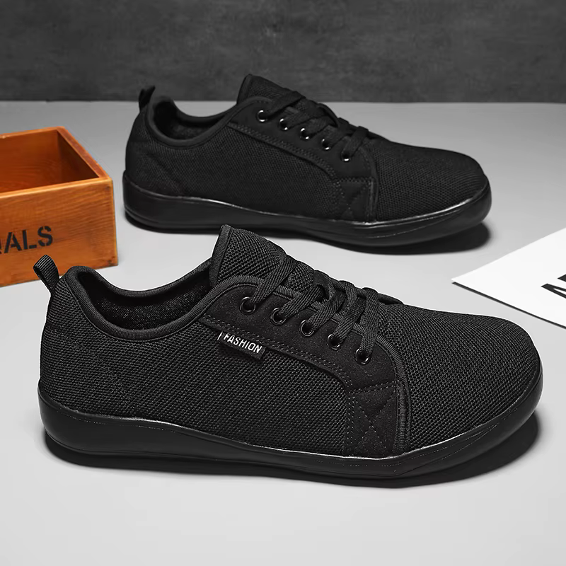 Chaussures pieds nus pour hommes avec boîte à bout large