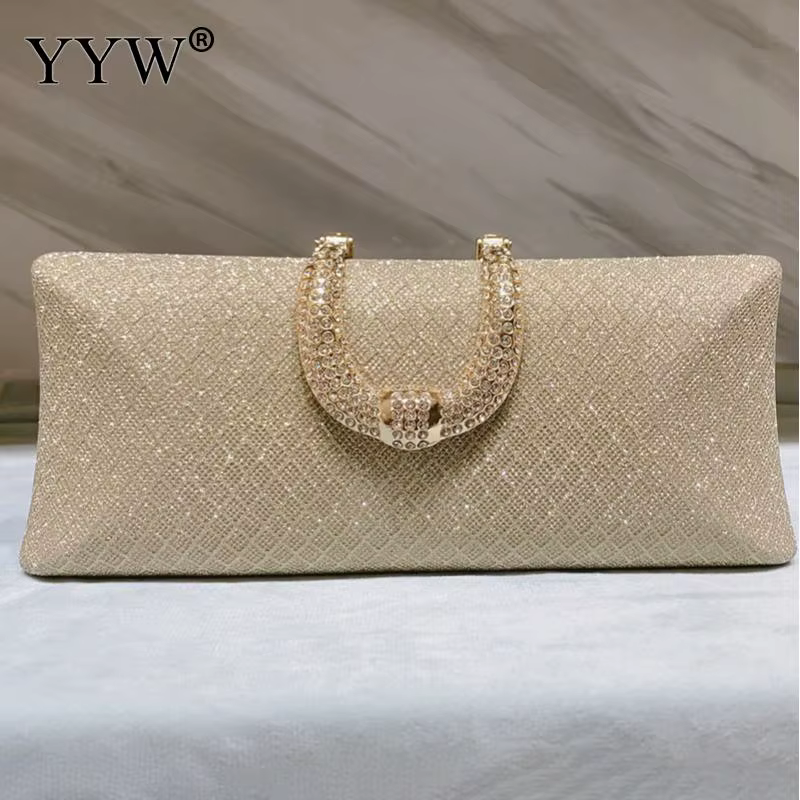 YYW-Sacs de soirée dorés pour femmes, pocommuniste et sacs à main de luxe, sacs à main JOinitiated, pochette à paillettes de banquet, mode