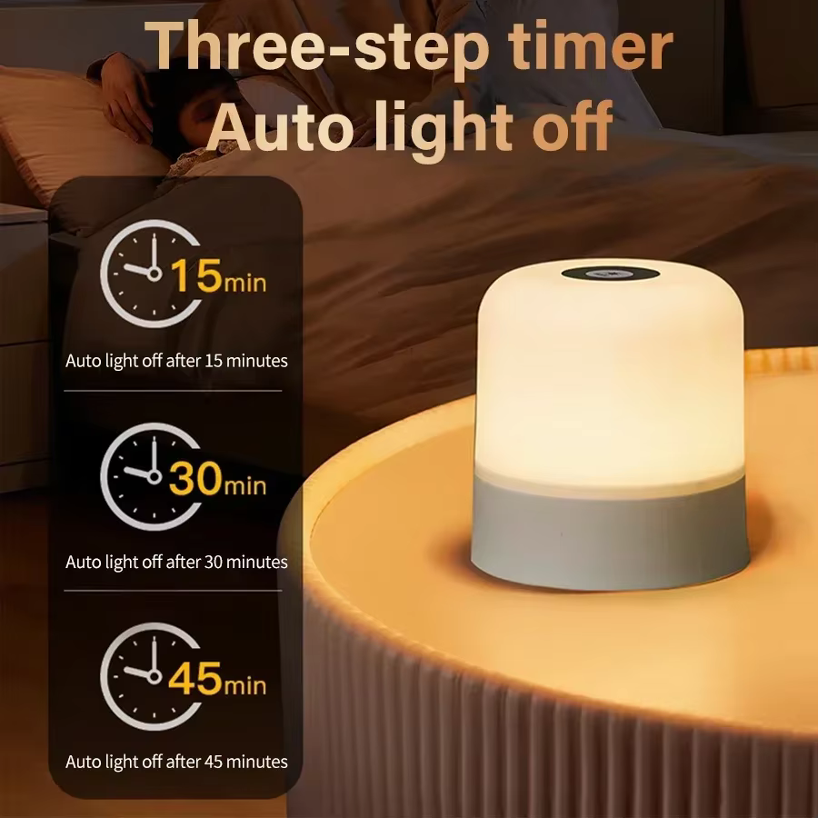 Veilleuse Led Rechargeable avec télécommande, interrupteur tactile, lampe de Table pour lecture, chambre à coucher, couleur rvb blanche, intensité variable, Portable