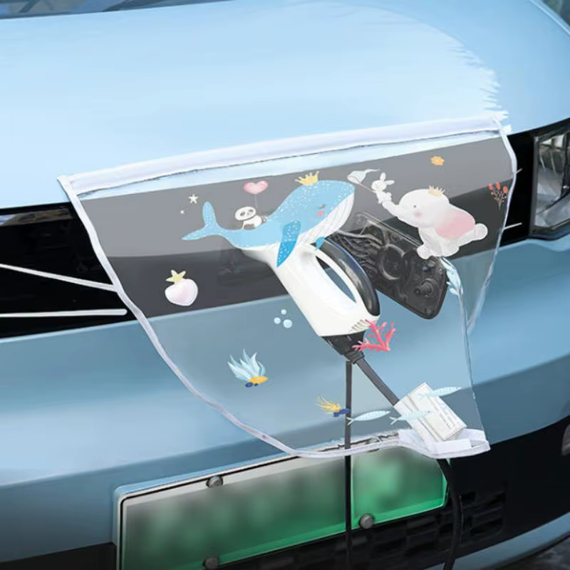 Housse de protection contre la pluie et la poussière pour port de charge de voiture électrique, protection extérieure imperméable, compatible avec les voitures berlines, SUV, accessoire de chargeur de