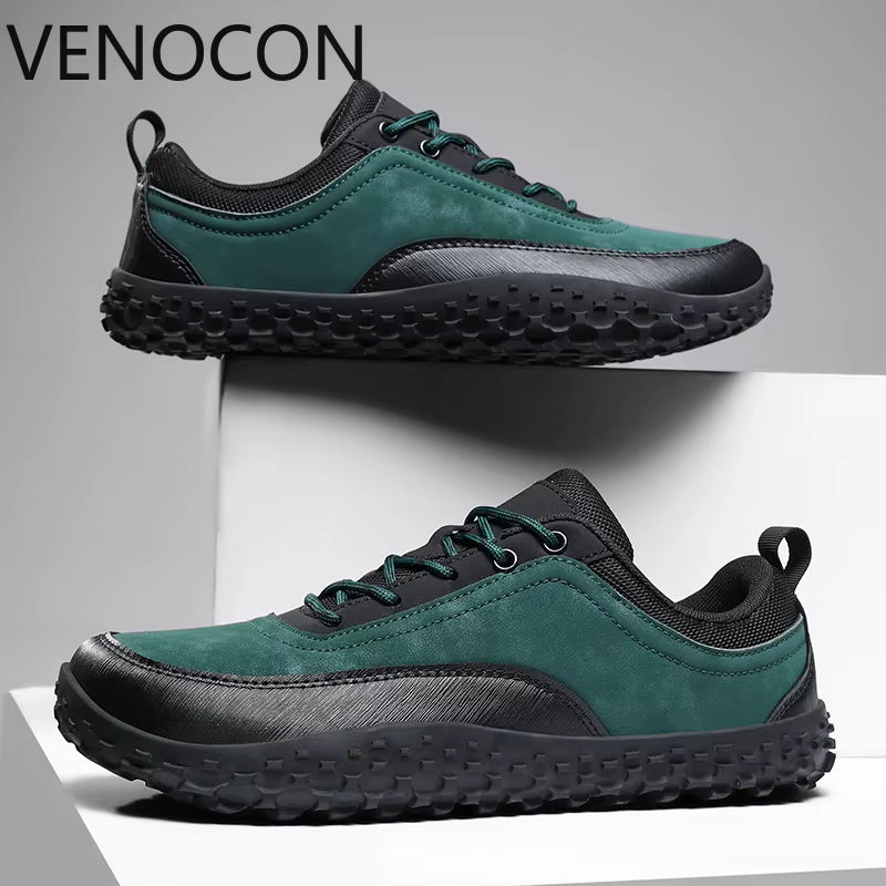 Chaussures de randonnée légères VENOCON Barefoot Minimalist Extra Ball Wide Nose Toe Box en tissu et cuir pour homme et femme