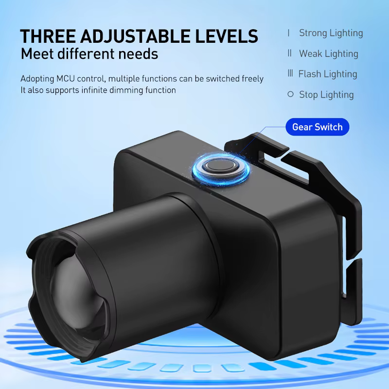 Lampe Frontale LED Rechargeable et à Charge Rapide, Projecteur Grand Angle observateur pour le Camping, la html, la Pêche, la Nuit, le Travail en Plein Air