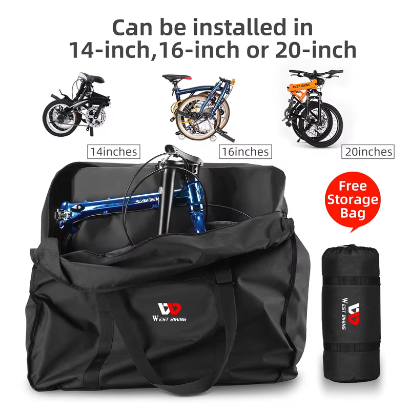 WEST BIKING-Sac de transport pliable pour vélo, 20 pouces, sacoche de rangement portable étanche, accessoires de cyclisme