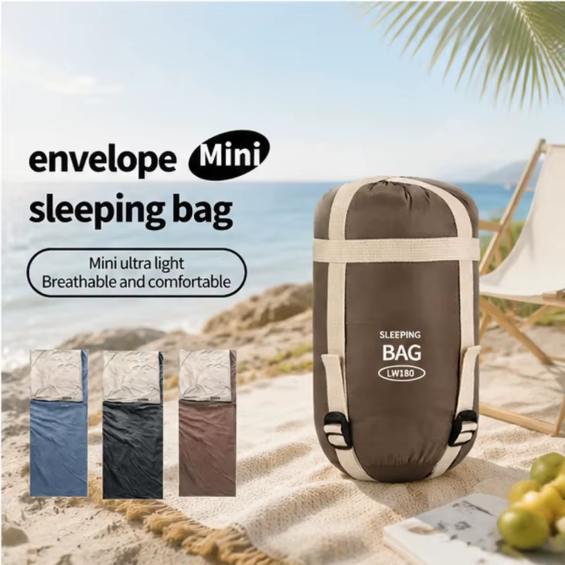 Sac de couchage portable printemps-été ultraléger en coton pour camping, randonnée, backpacking, voyage, extérieur, facile à transporter