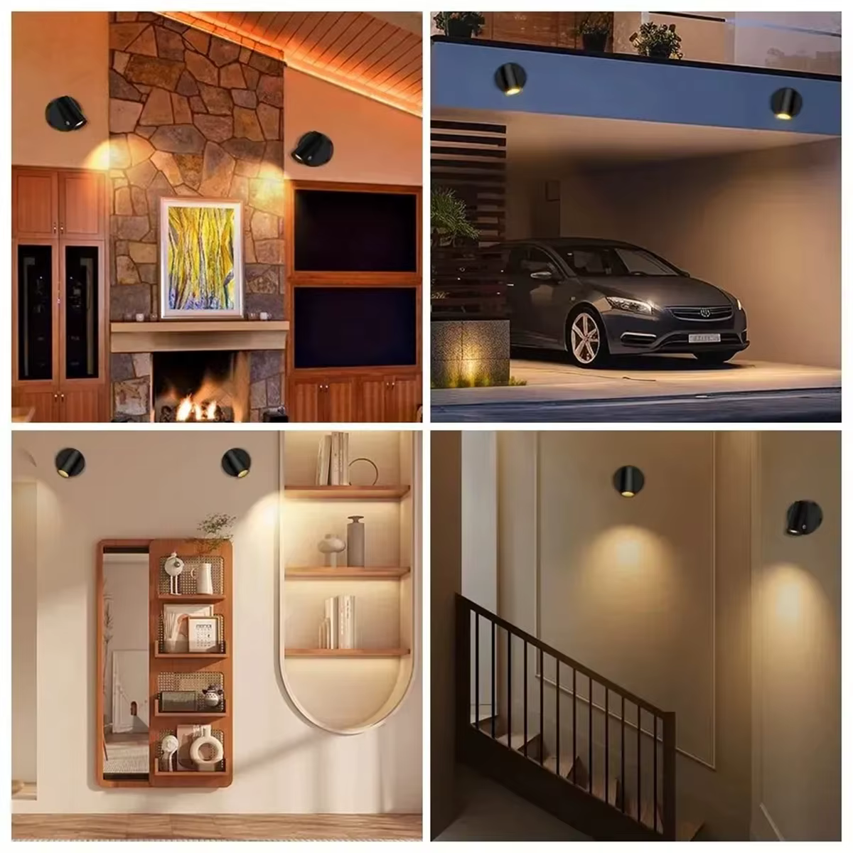 Applique murale LED sans fil, Rechargeable par USB, projecteur tactile à intensité variable, magnétique pour chambre à coucher, lecture de chevet, type C