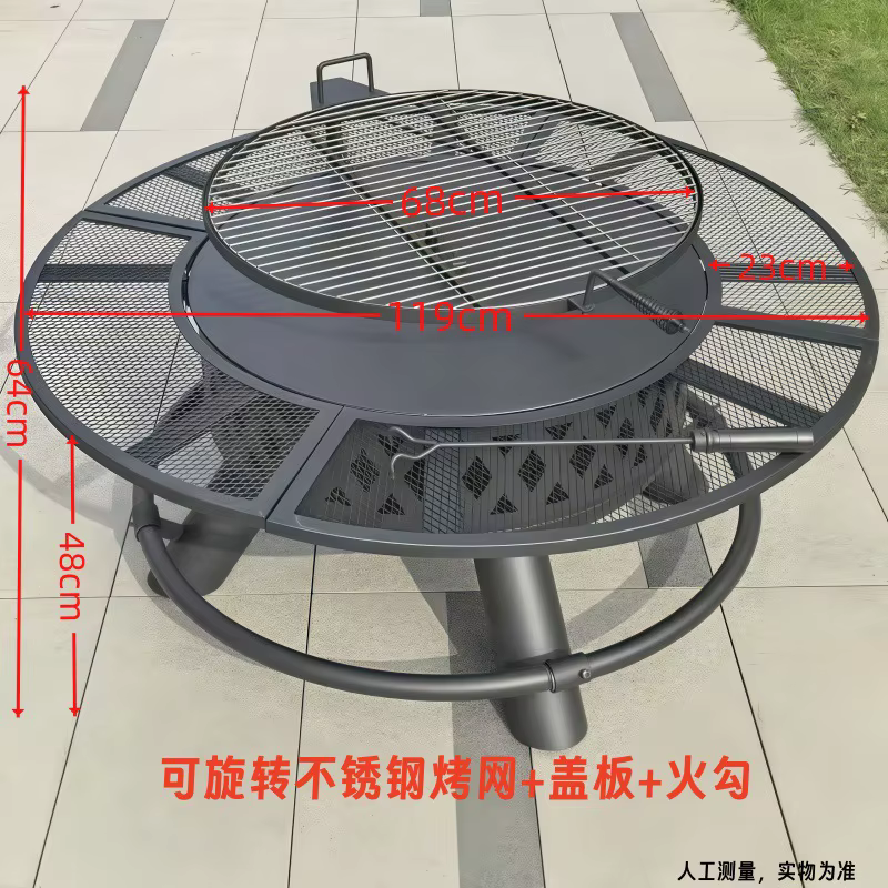 Barbecue d'extérieur, poêle à bois