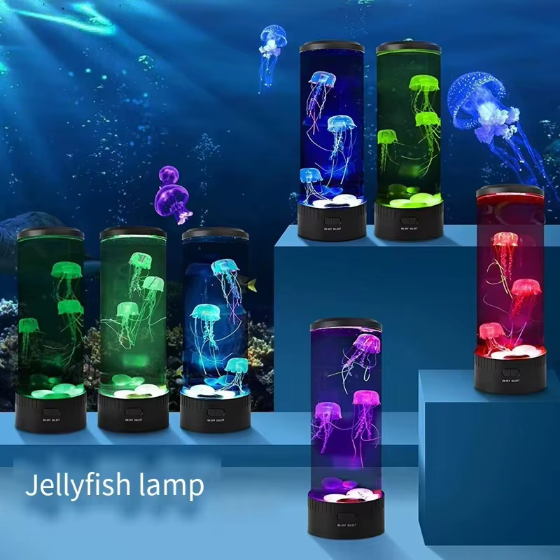 D5 lampe méduse LED à couleur changeante 7 couleurs humeur Aquarium océan veilleuse chambre décor de bureau lumière cadeau d'anniversaire pour les enfants