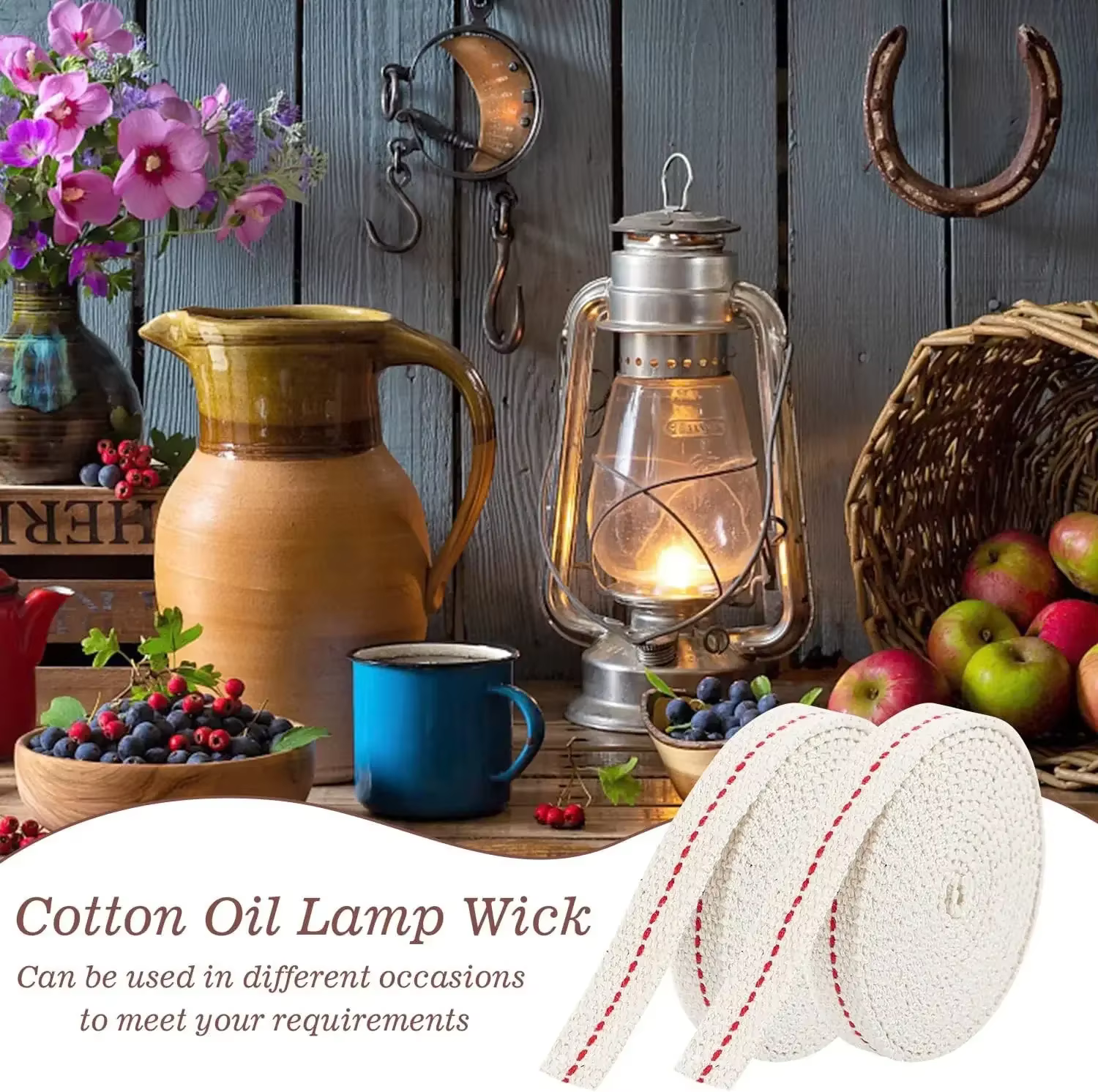 Mèche de lampe à huile en coton