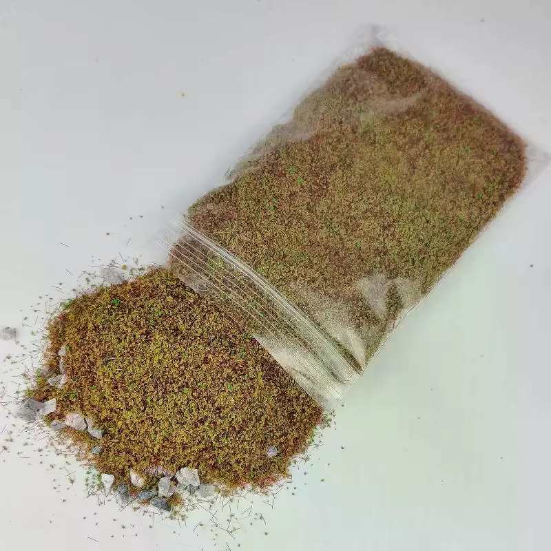 Table de sable de pelouse simulée, 30 g/sac, aménagement paysager Miniature avec végétation de pierre, modèle de bricolage mixte avec poudre d'herbe en pierre