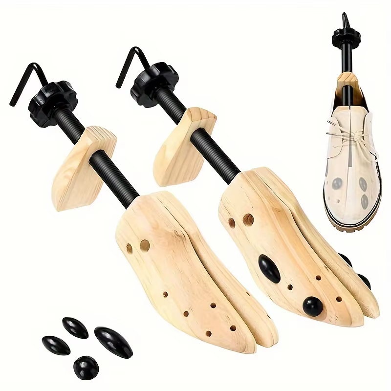 1/2 Paire d'Élargisseurs de Chaussures en Bois pour Femmes et Hommes - Écarteur pour Pieds Larges, Hallux Valgus ou Callosités