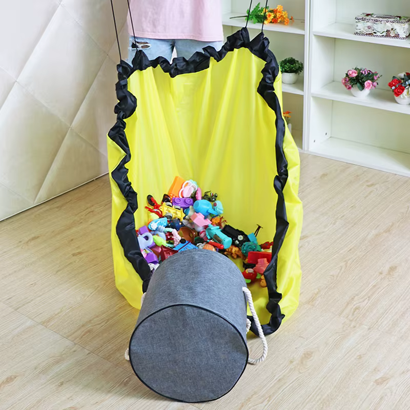 Sac de rangement rapide pour jouets d'enfants, sac de rangement à fermeture magique, sac de rangement et d'organisation pour blocs de construction Lego