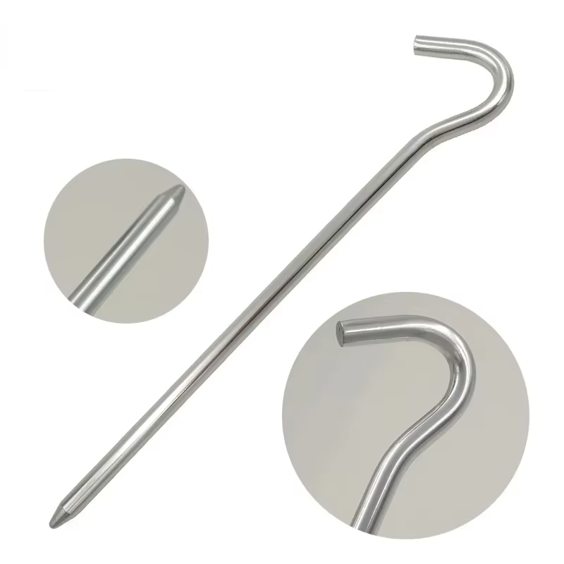 Piquets de tente ronds en aluminium de 18cm