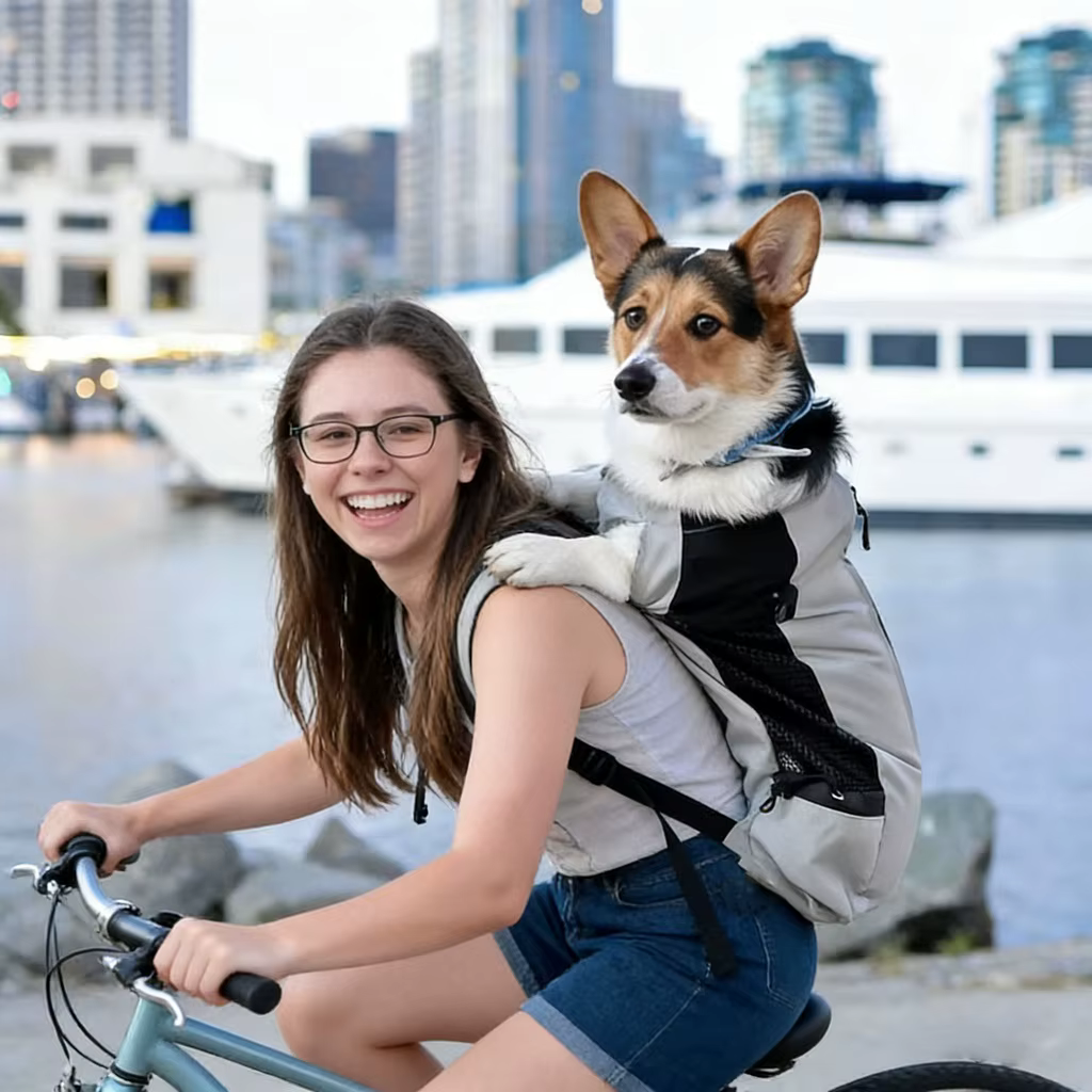 Sac à dos de transport pour chien en nylon robuste pour chiens de petite et moyenne taille