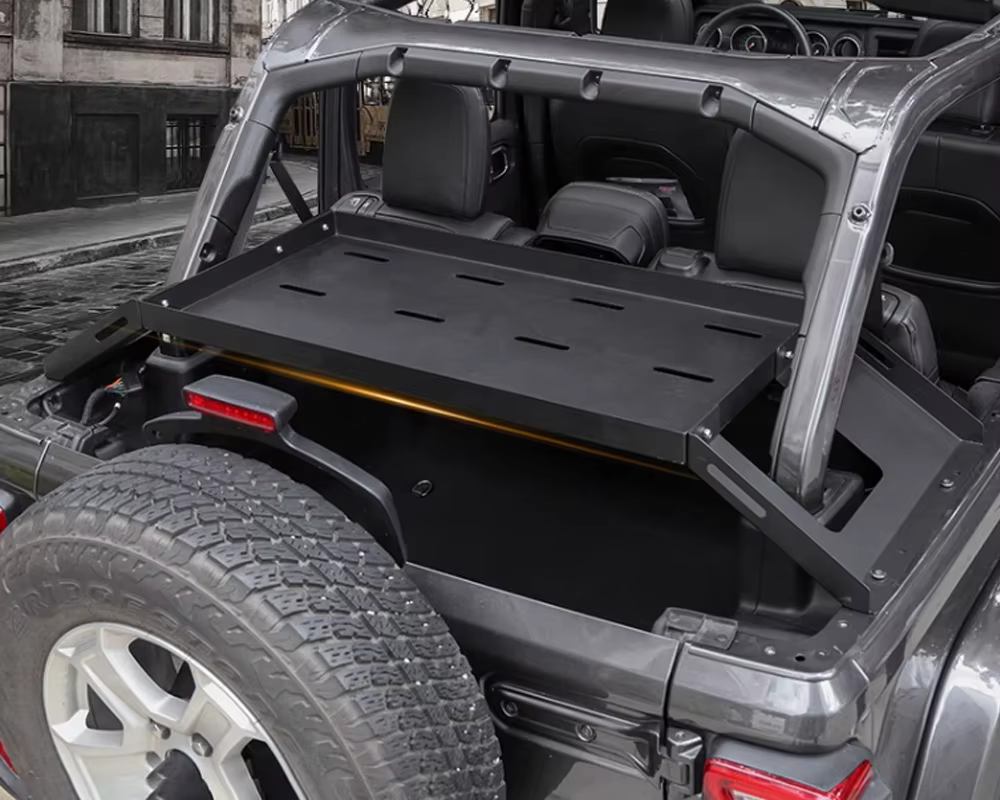 Porte-bagages de coffre de voiture, étagère de rangement arrière pour bagages, plateau organisateur, panier pour Jeep Wrangler JK JL 2007 – 2024, accessoires d'intérieur