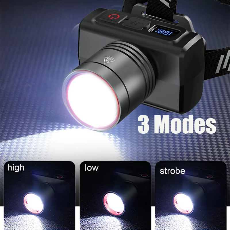 Lampe frontale Rechargeable Super lumineuse avec capteur de mouvement