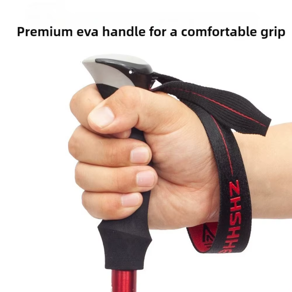 Bâton de randonnée pliable portable d'extérieur