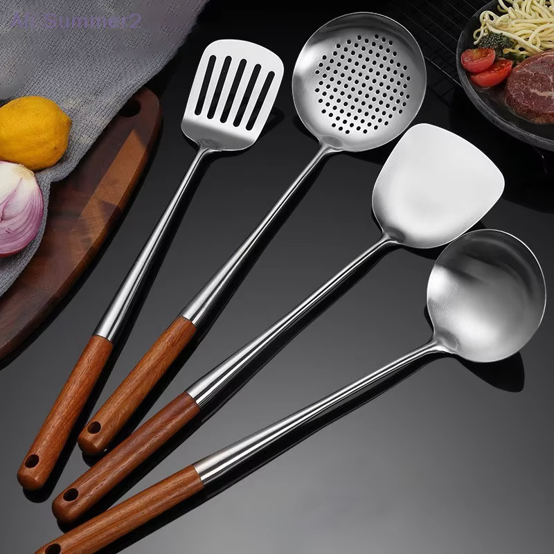 Ustensiles de cuisine Wok spatule fer et louche outil spatule pour équipement de cuisine en acier inoxydable accessoires de cuisine essentiels