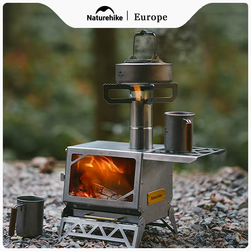 Naturehike poêle à bois Portable pliable en acier inoxydable