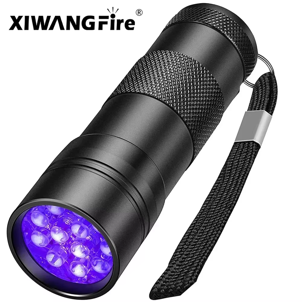 Mini lampe de poche à lumière UV 9 LED, lampe à polymériser la colle arina, déterminer la lumière, sèche-ongles, détecteur de lampes de poche UV, outil pour ongles