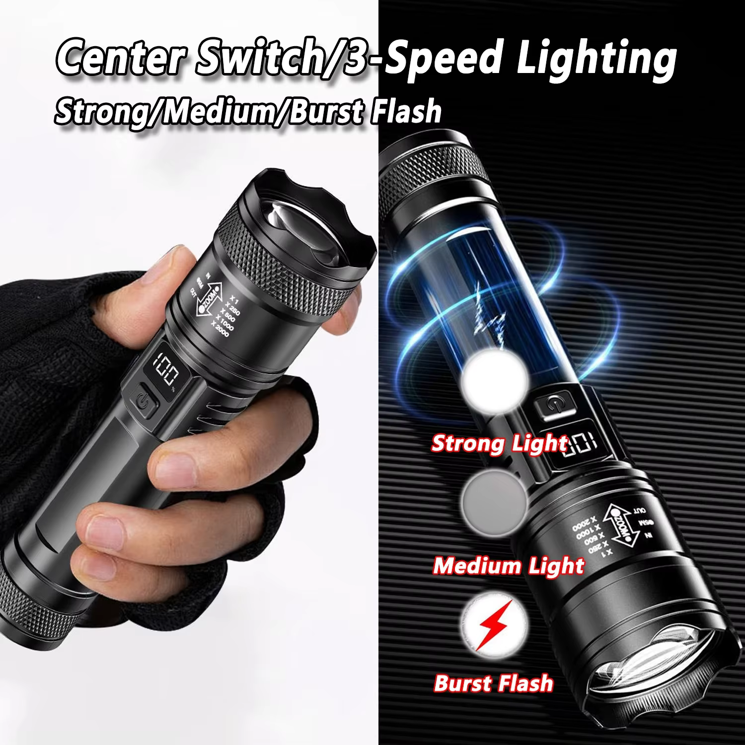 Lampe de poche LED Rechargeable