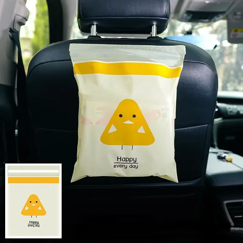 Sac poubelle de voiture jetable auto-adhésif, poubelle pour siège Auto, sac poubelle suspendu au dos, sac de rangement des déchets de cuisine et de bureau