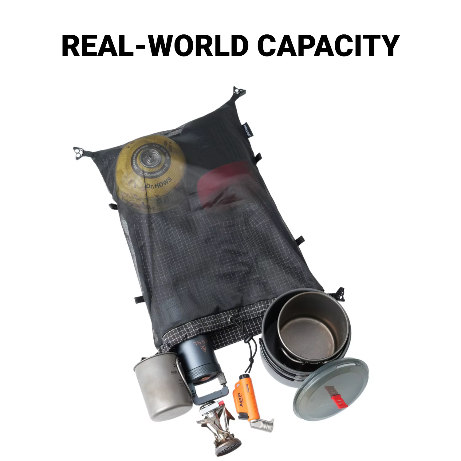 Sac à dos extensible Moudlar Kangaroo Pouch [HODRGEAR] 6L ultraléger 58g Gridstop pour la randonnée et le trekking