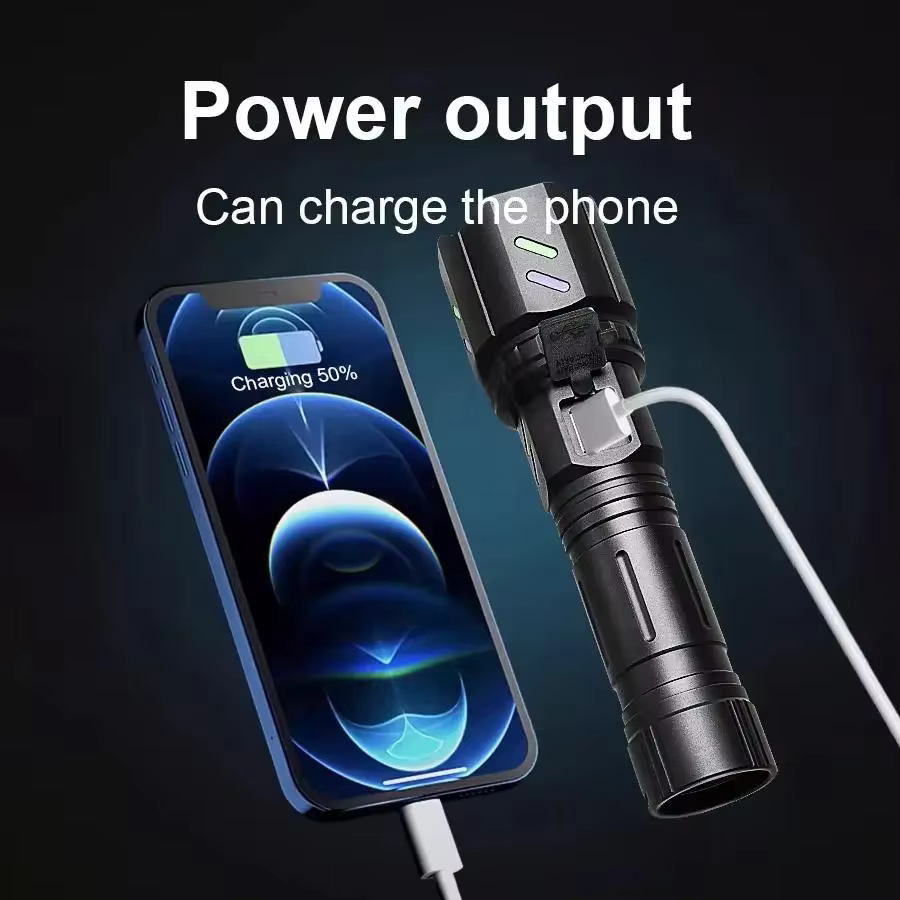 Lampe de poche d'allumage à double lentille Ultra puissante