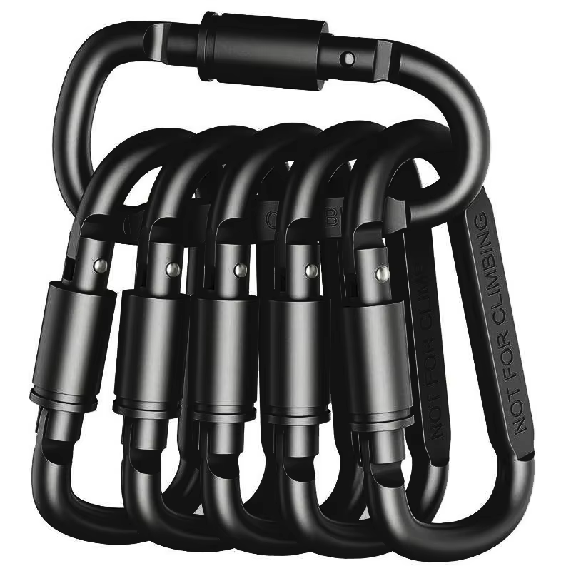 4-6 pièces ensemble de mousquetons pour clé Camping survie EDC extérieur porte-clés Clip alliage d'aluminium tactique