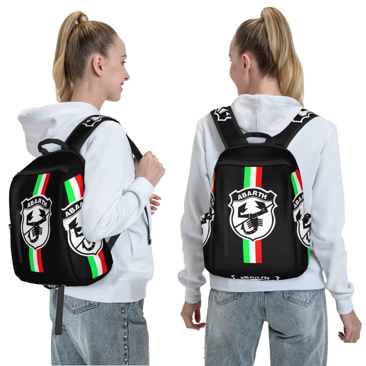 Abarth C Cool Backpack Daypack Sac à dos de grande capacité pour enfants