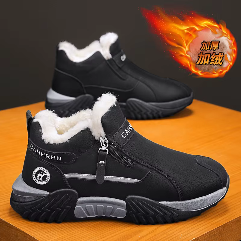 Hommes bottes 2025 nouveaux pantoufles d'hiver chaud hommes chaussures imperméable antidérapant en peluche baskets hommes tenis chaussures bottes hommes baskets hiver