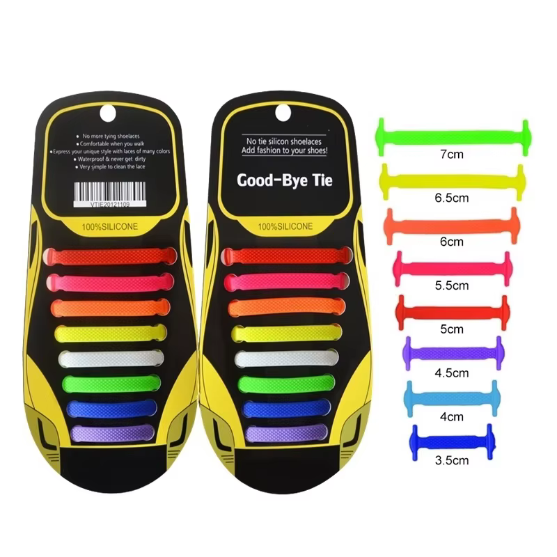 Lacets élastiques en Silicone pour chaussures, 16 pièces, sans cravate, pour baskets, à mettre et à enlever rapidement, accessoires de sécurité pour chaussures paresseuses
