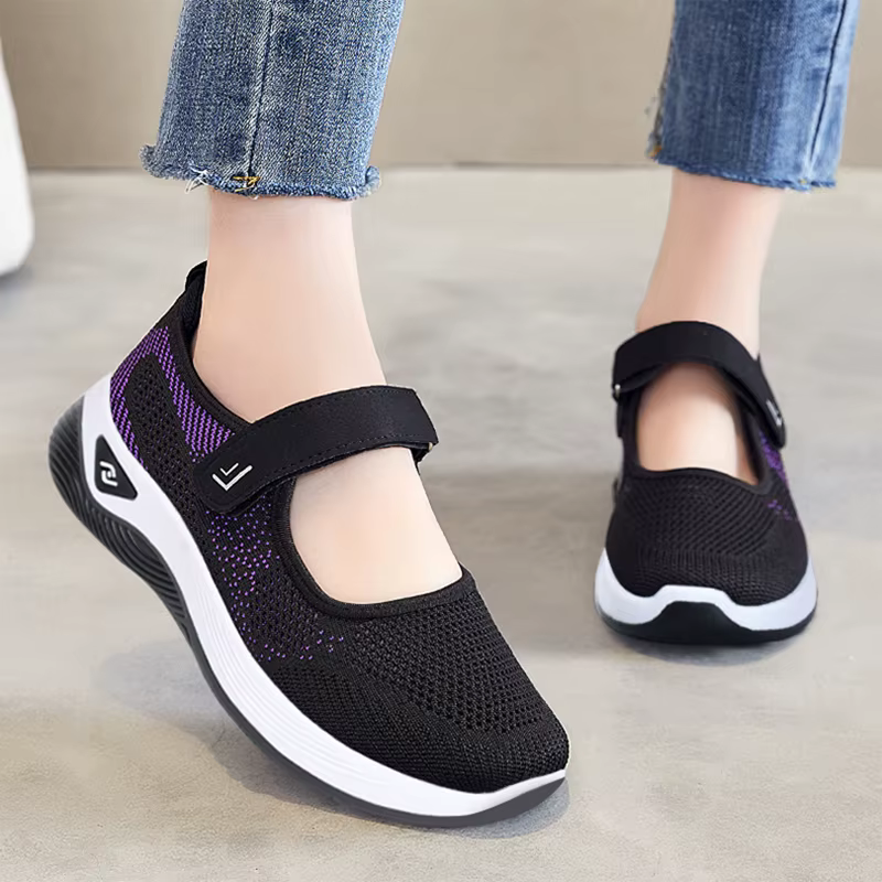 Baskets en maille respirante pour femmes, chaussures de marche légères et antidérapantes, confortables, décontractées à semelle souple, printemps et été