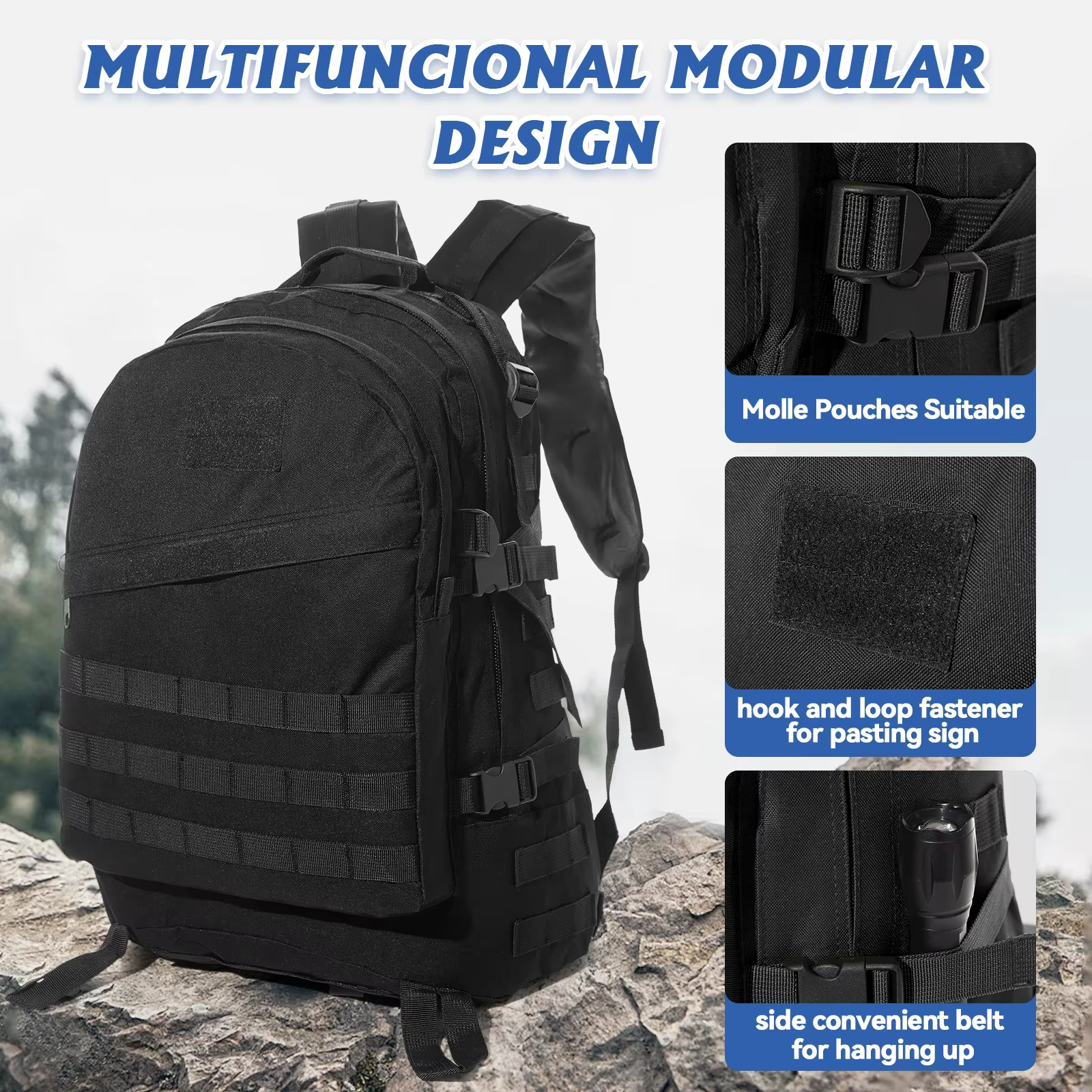 40L sacs à dos tactiques militaires Molle armée assaut Pack
