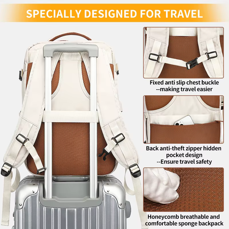 Sac à dos de voyage 40x20x30 cabine avion étanche extensible week-end ordinateur portable avec Port USB Ryanair bagage à main femmes hommes sac à dos