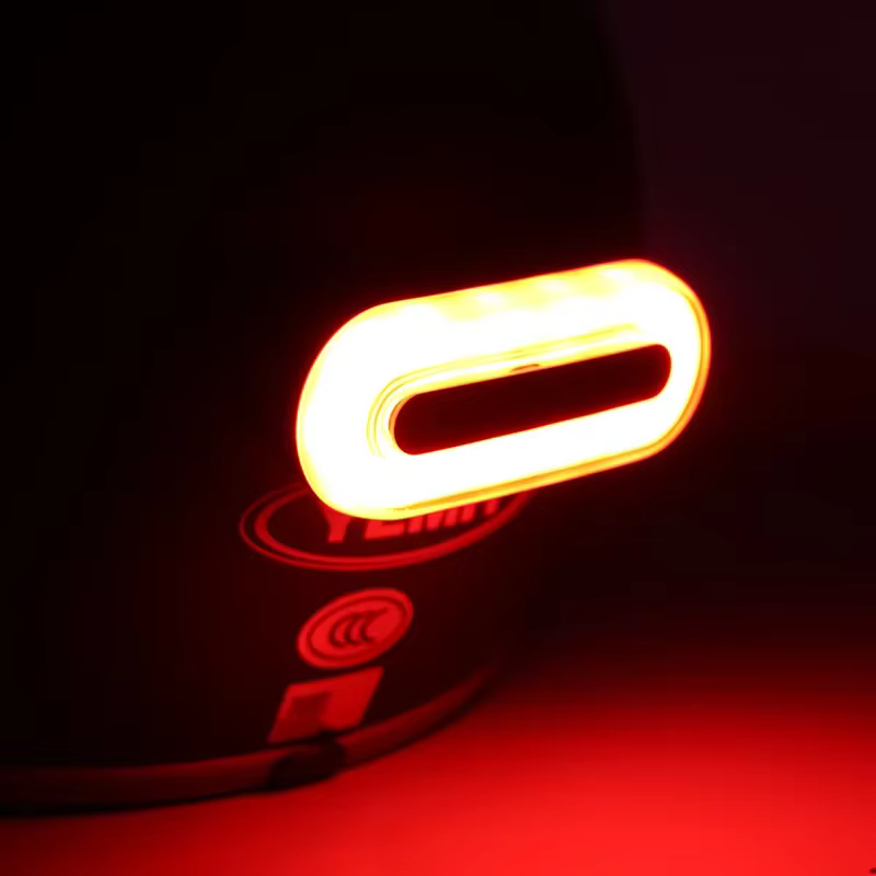 16 perles de lampe casque de vélo lumière LED Rechargeable feu arrière de sécurité