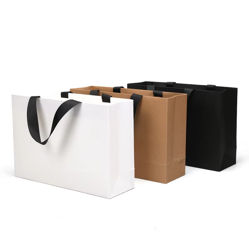 10 pièces sac en papier personnalisé vêtements chemise sac à main sac cadeau logo imprimé sac à provisions produit