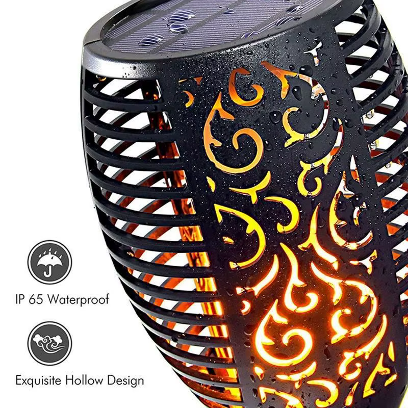 12LED flamme solaire lumière extérieure