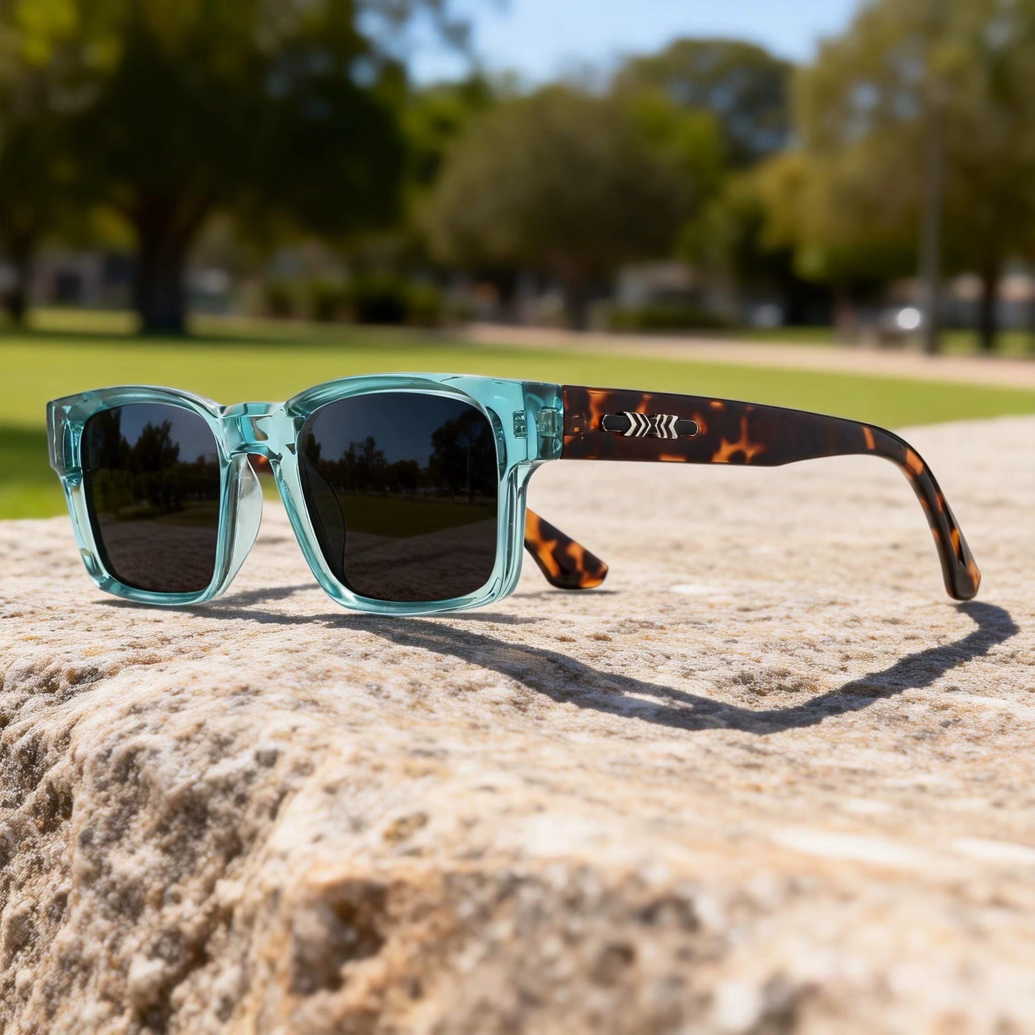 Lunettes de soleil rétro punk - Monture carrée protectrice, UV400 unisexe pour les aventures en plein air et le style décontracté