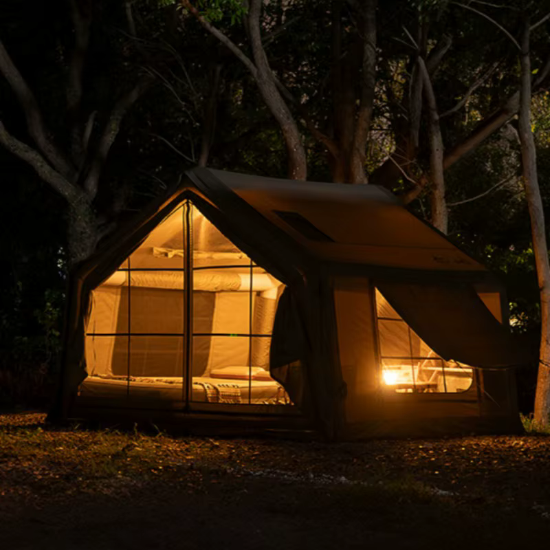 Tente gonflable entièrement automatique Camping en plein air équipement de nuit imperméable à la pluie étanche